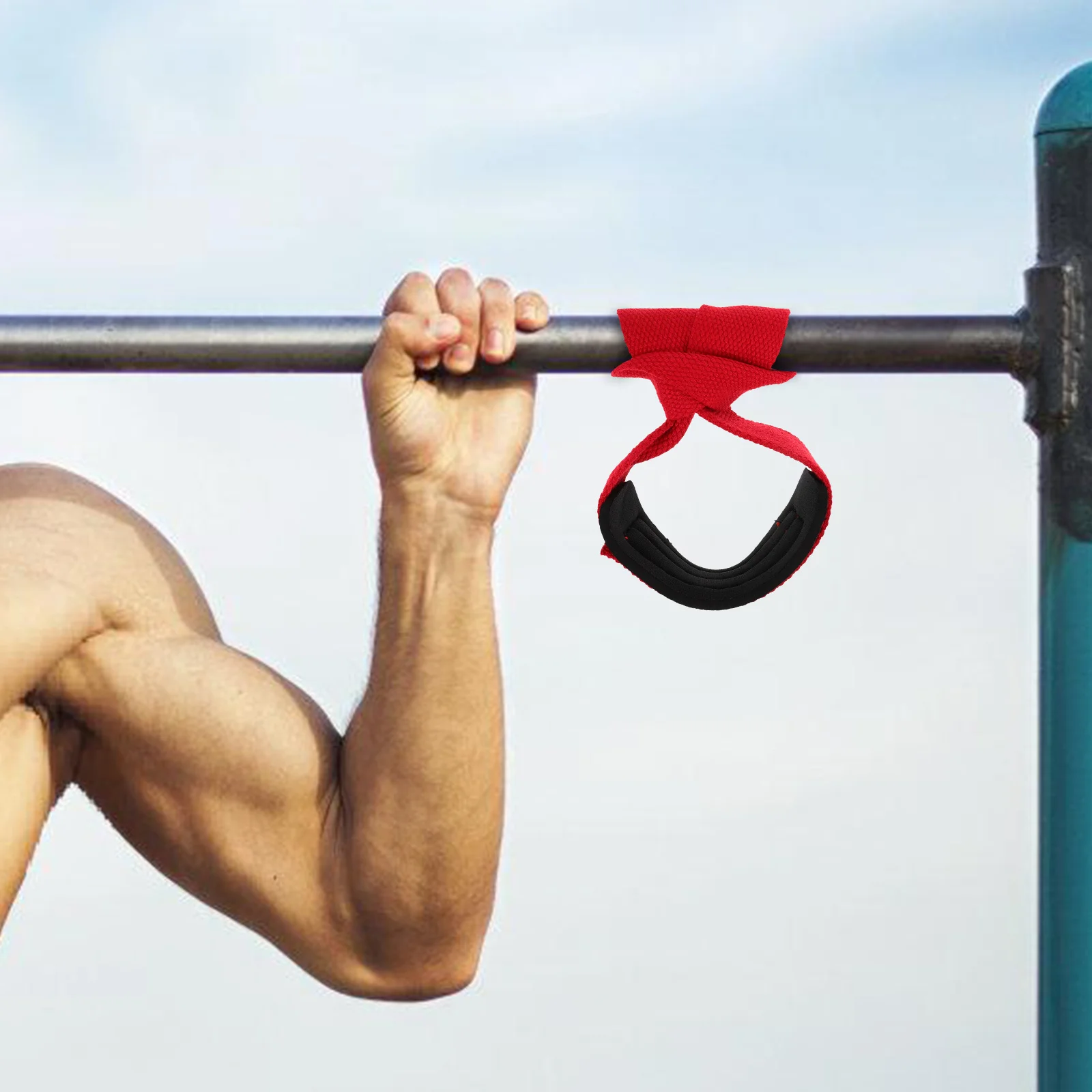 

2Pcs Gym Lifting Straps Kit Adjustable Anti Slip Wrist Wraps for Weightlifting Pull Ups Dumbbell Training Grip Strength Fitness