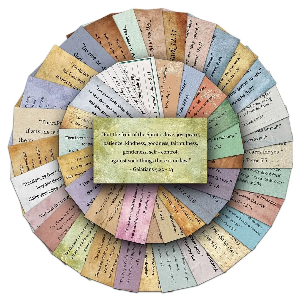 50 Pieces Vintage Bible Quote Stickers - Unique Unrepeated Slogans, Waterproof Decor for Tablets, Gukka Giajar Sticker Store