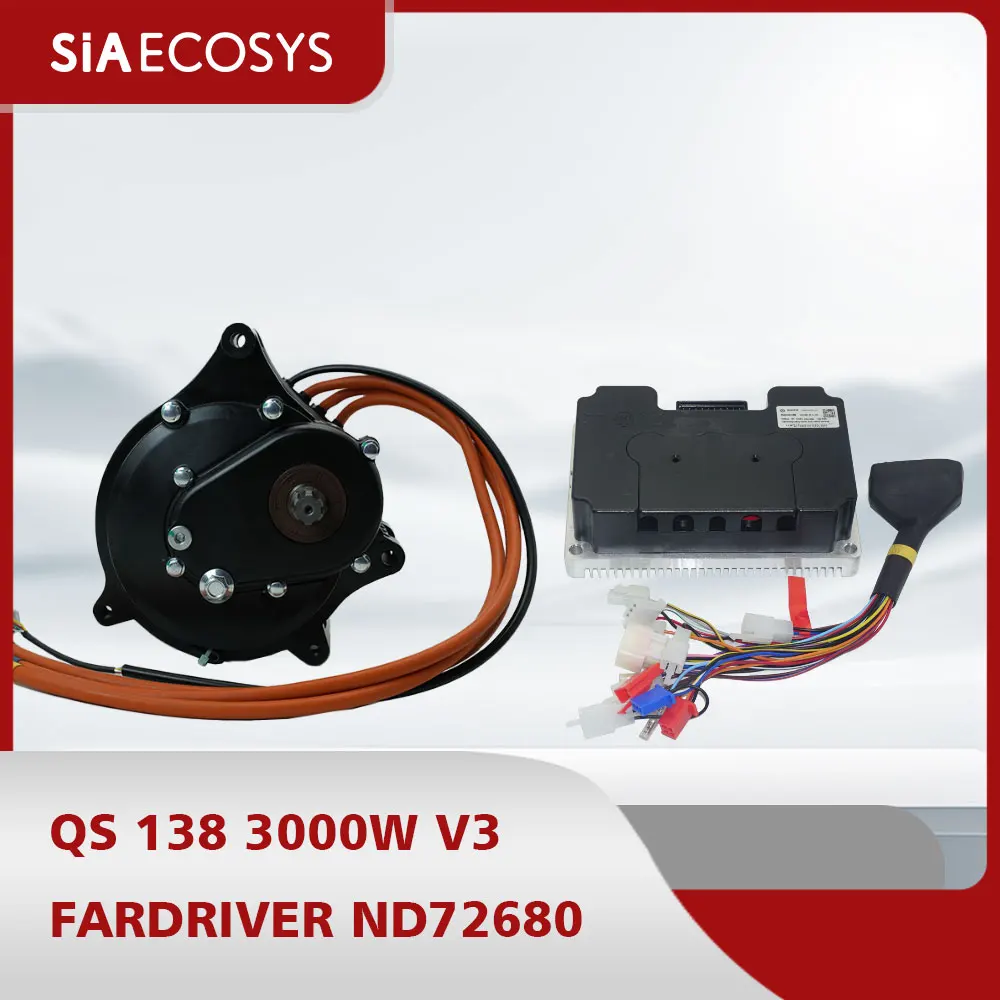 

Adult Electric 3000W Motorcycle QS 138 70H V3 Mid Drive Motor and Fardriver Controller ND72680 Kits