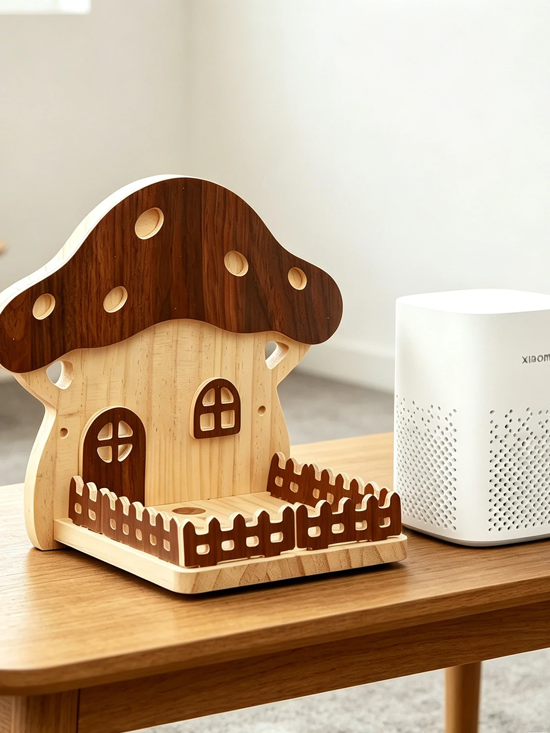 smart-ai-speaker-wall-mounted-stand-fixed-base-bracket-no-drilling-required-wood-monitor-camera-storage-holder