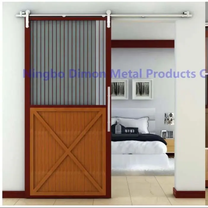 Dimon Customized America style Classics SUS 304 Satin Sliding Wooden Door Hardware DM-SDS 7103 With Soft Close