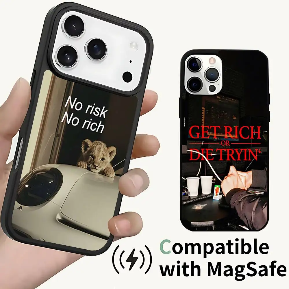 

Money Trading Day Trader Risk Rich Magnetic Wireless Charging Case For iPhone 11,12,13,14,15,16,17,Pro,Max,Plus Shockproof Cover