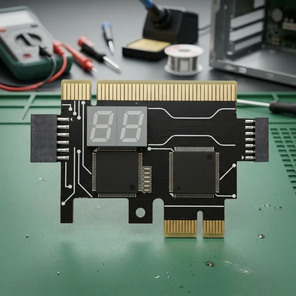 PCI Diagnostic Card with Accurate Power Module Detection for Desktop for laptop Systems Using Standard PCI Interface