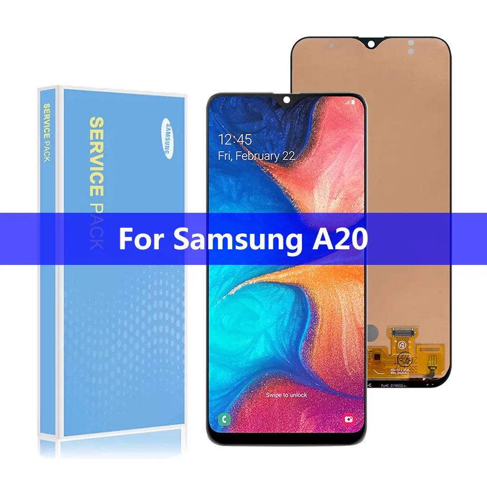 

Оптовая поставка 10 шт./лот Дисплей с сенсорным экраном для Samsung Galaxy A20 SM-A205DLF A205G A205W A205U A205 с сборкой ЖК-дисплея и дигитайзером