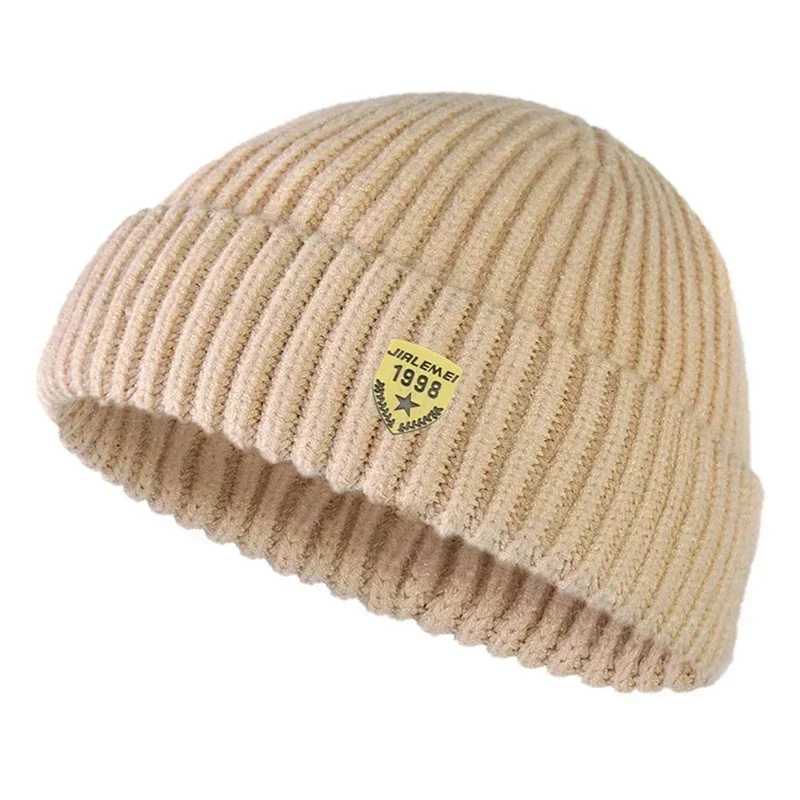 Hip Hop Beanie Wool Knitted Hat Men Skullcap Women Winter Warm Brimless Baggy Melon Cap Cuff Docker Fisher Beanies Hats