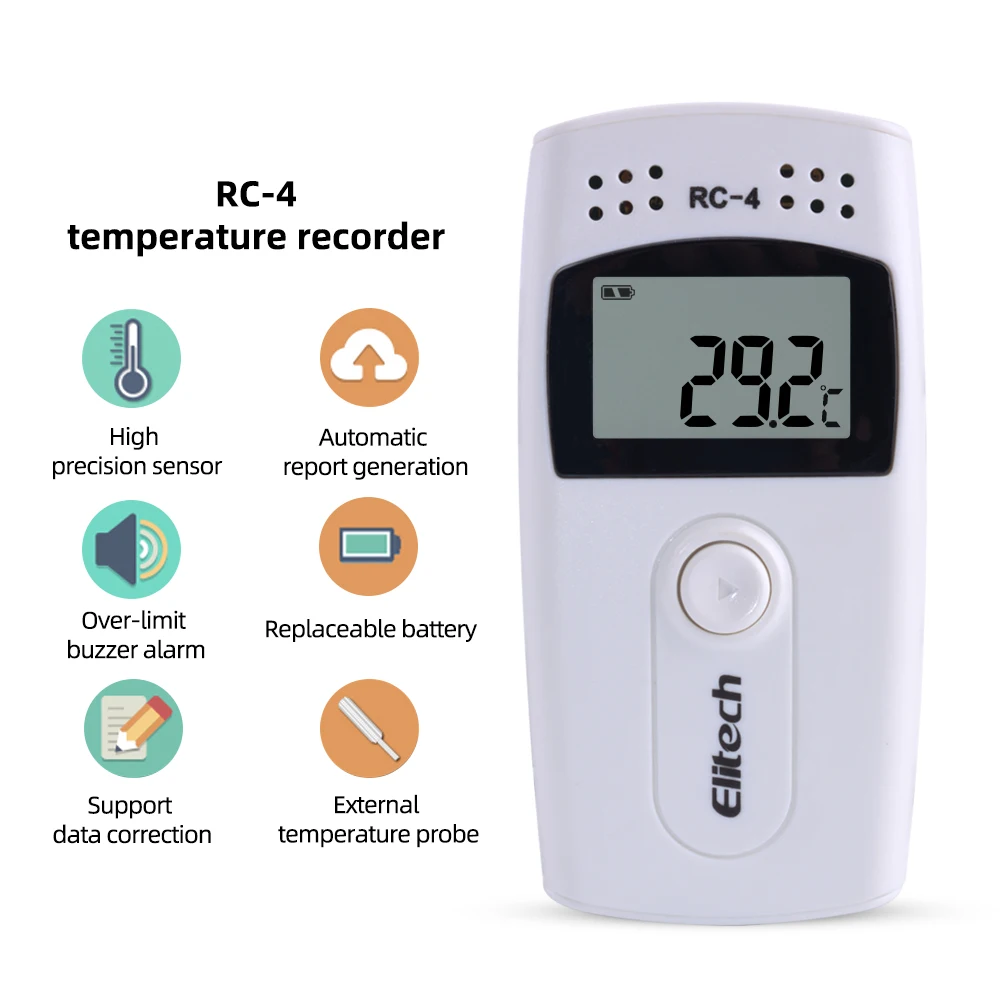 2pcs 16000 Point RC-4 USB Temperature Data Logger Datalogger Recorder External Sensor