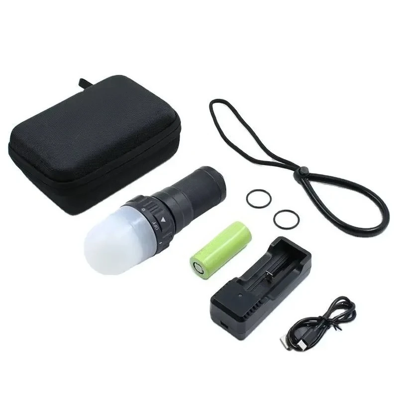 Strobe Light Rechargeable 26650 IP68 Waterproof 150M Depth Beacon Signal DL-XS02 3000 Lumen Underwater Diving