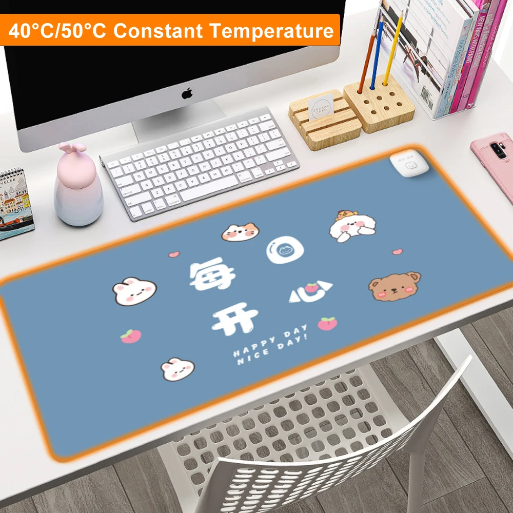 Intelligent Heated Mouse Pad Cute Electric Heating Office Desktop Warming Table Mat Mouse Pad Winter Nap Hand Warmer Large Game