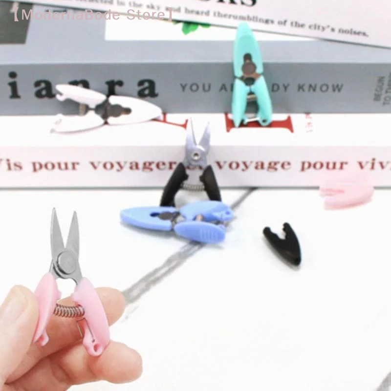 【M】Mini Pocket Scissors Metal Office Embroidery Thread Threading Craft Cross Thread Trimmer Multi-Functional Portable