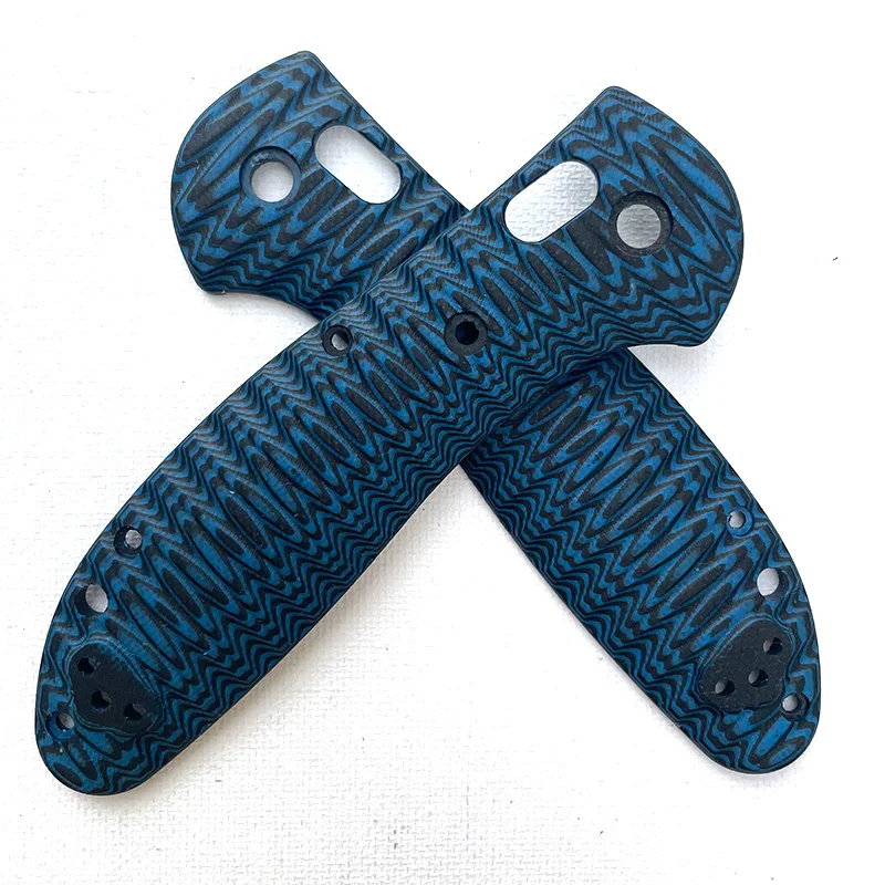 1pair Vertical texture G10 Composite Handle Patch for BM 550/551 With Support Shaft Screw Knife Folding Knife Patch Material