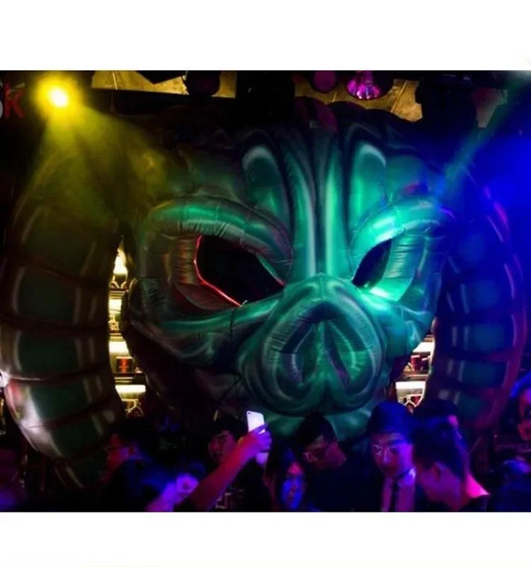 Stage Prop Giant Inflatable Horned Skull,Inflatable Skull Arch For Halloween