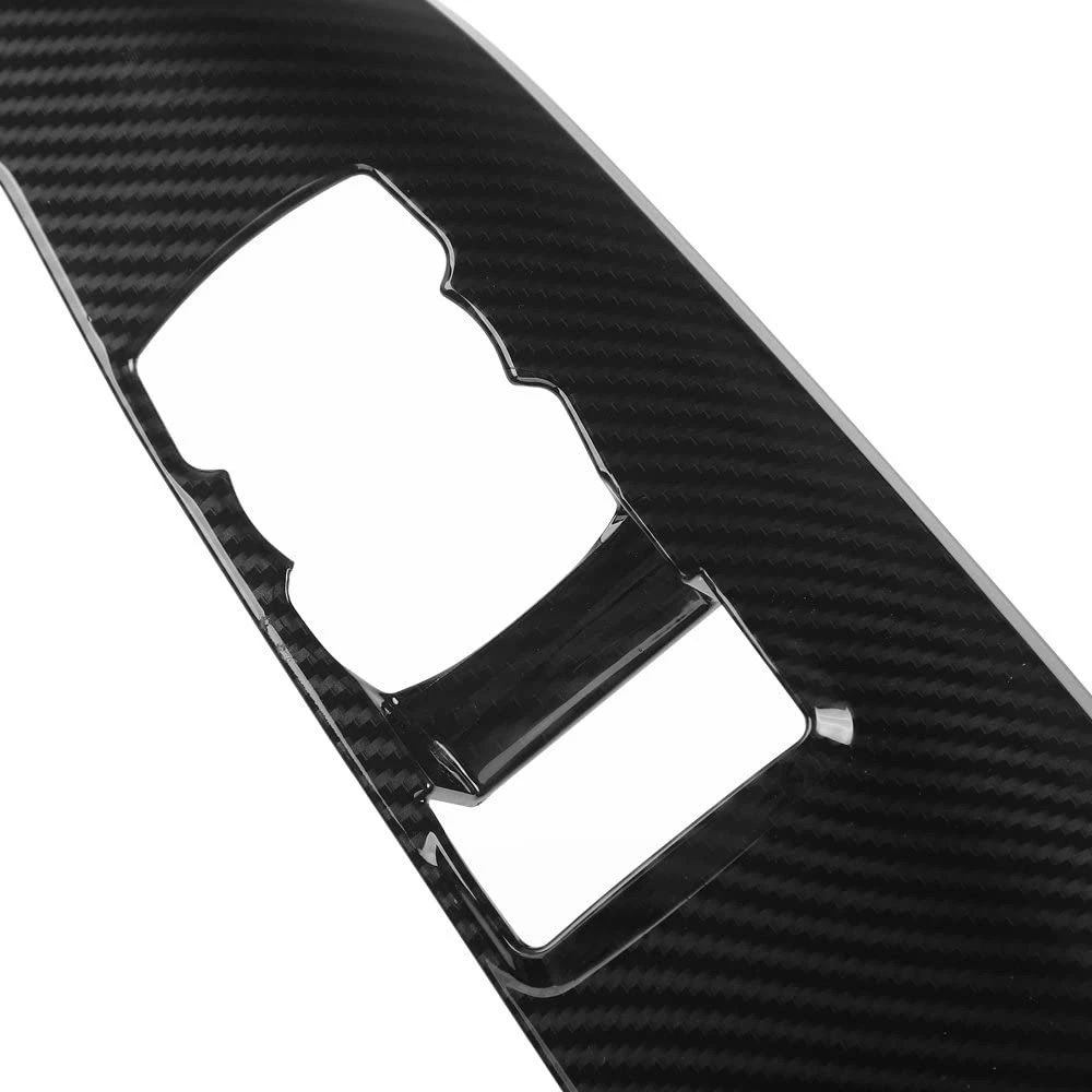 2Pcs Texture Door Handle Window Lift Button Decoration Frame Trim for Ford Mustang 2015 2016 2017,Carbon Fiber