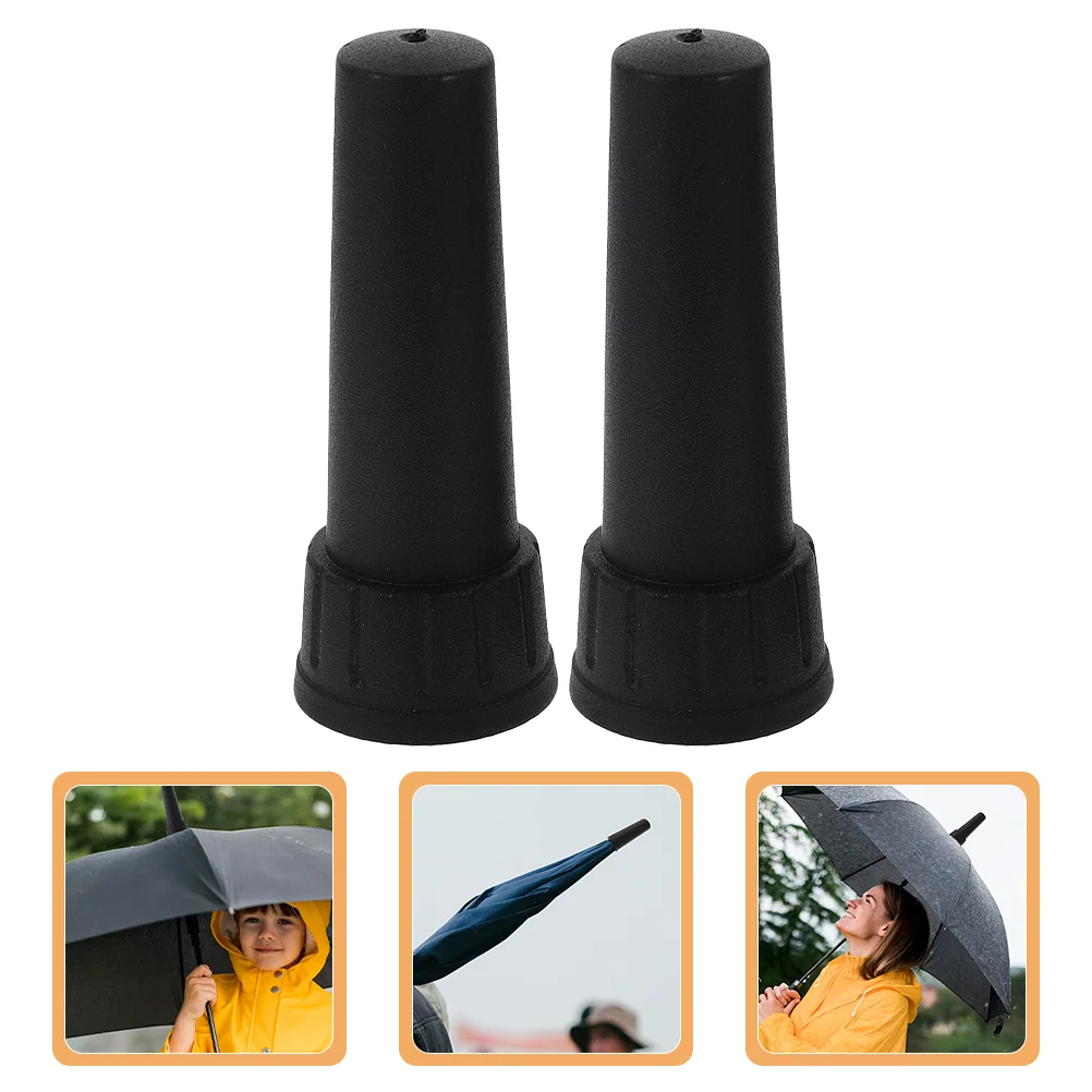 

4 Pcs Umbrella Accessories Top Cover Long Pole Caps Tops Outdoor Repair Kit Replacement Protector 750X300X300CM Black Hat