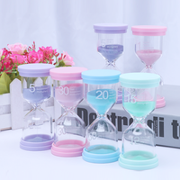 Colorful Macaron Hourglass Timer 1/3/5/10/15/30 Minutes Sandglass Timers Quicksand Home Ornament Children Do Homework Sand Clock