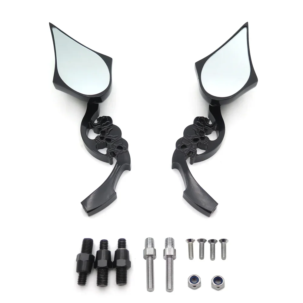 Chrome Custom Skull Blade Mirror fit for Suzuki GSXR 600 1992-2007/ 750 1991-2007HONDA CBR CBR600 Yamaha Kawasaki