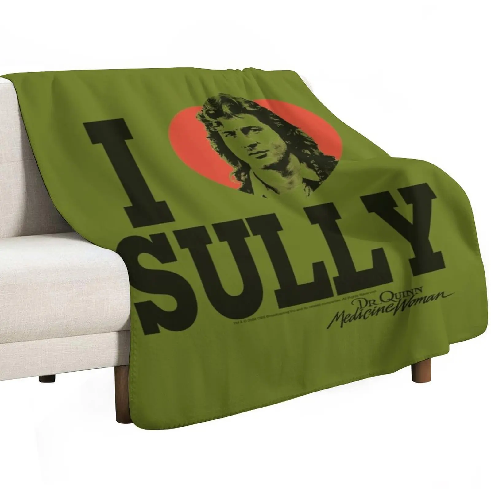 CBS228_Dr. Quinn, Medicine Woman I Heart Sully Throw Blanket Soft Plaid Bed linens Blankets For Sofas Personalized Gift Blankets