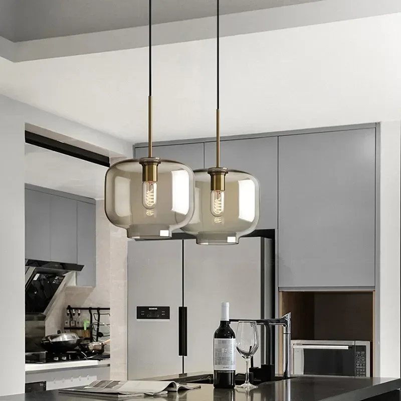 Imagem -04 - American Vintage Glass Chandelier Multi Head Sala de Jantar Pendant Light Sala de Estar Quarto Café Stairway Home Decoração Lustre