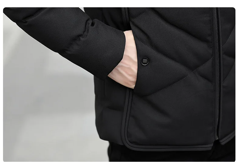 Autumn Winter Jacket Men Thicken Warm Cotton-padded Mens Jackets Slim Fit Stand Collar Youth Winter Jackets and Coats For Me