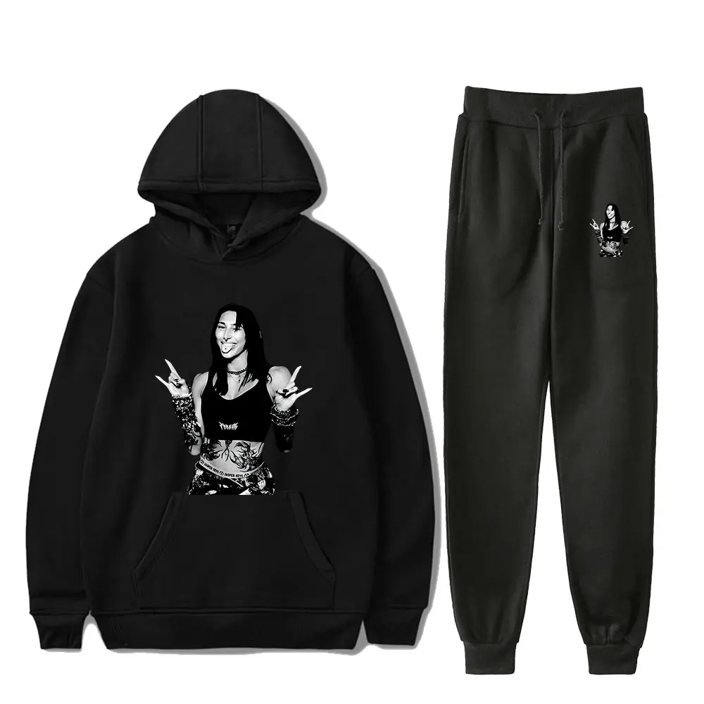 

Rhea Ripley Tracksuit Men Women Two Piece Set Fashion Sweatshirts+Sweatpants Daily Sports Hoodies Suit Clothes
