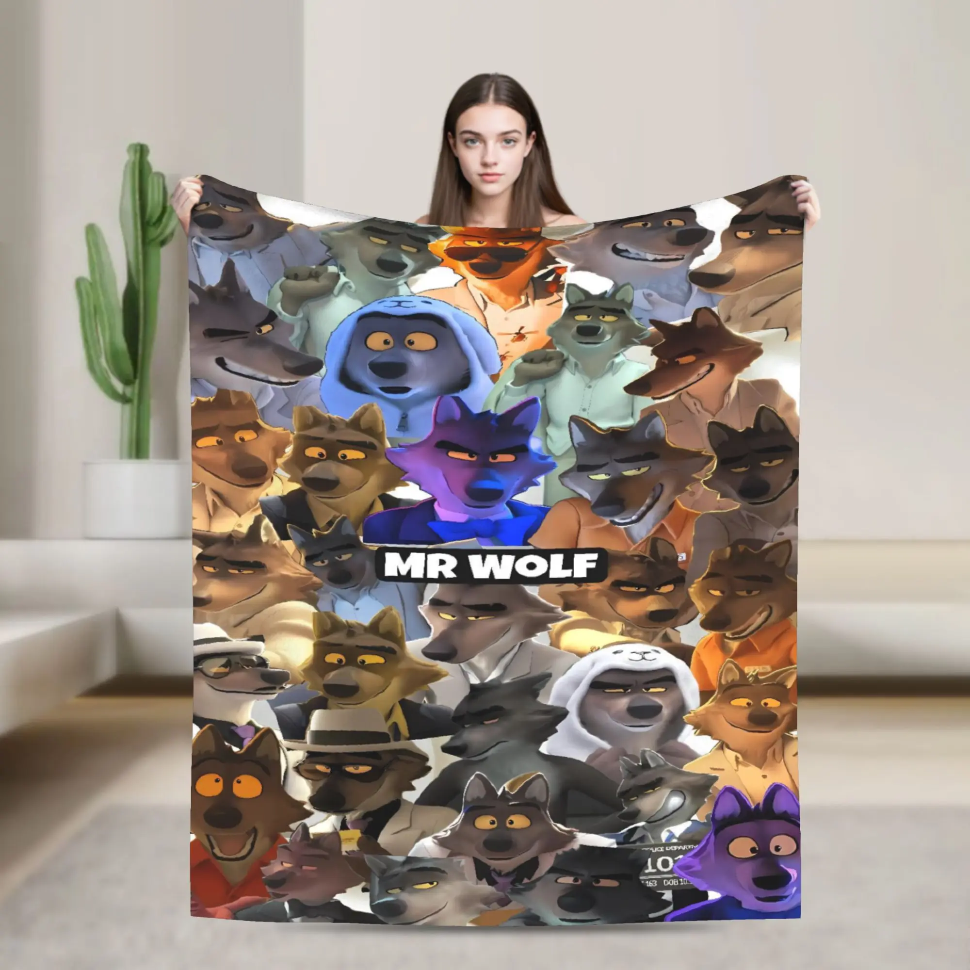 

The Bad Guys New Anime Movie Super Warm Blanket Travel Plush Throw Blanket Fluffy Couch Bed Flannel Bedspread Sofa Bed Cover