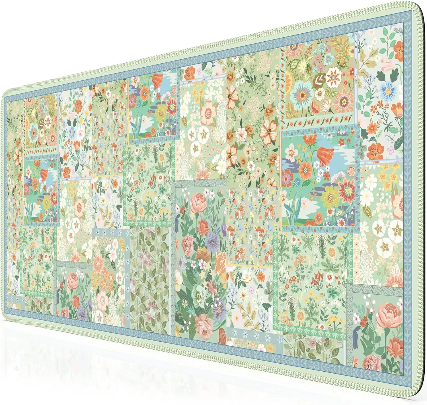 

Зеленый цветочный узор Коврик для мыши в персидском стиле, игровой аксессуар для ПК, резиновое противоскользящее украшение для рабочего стола, печать высокой четкости