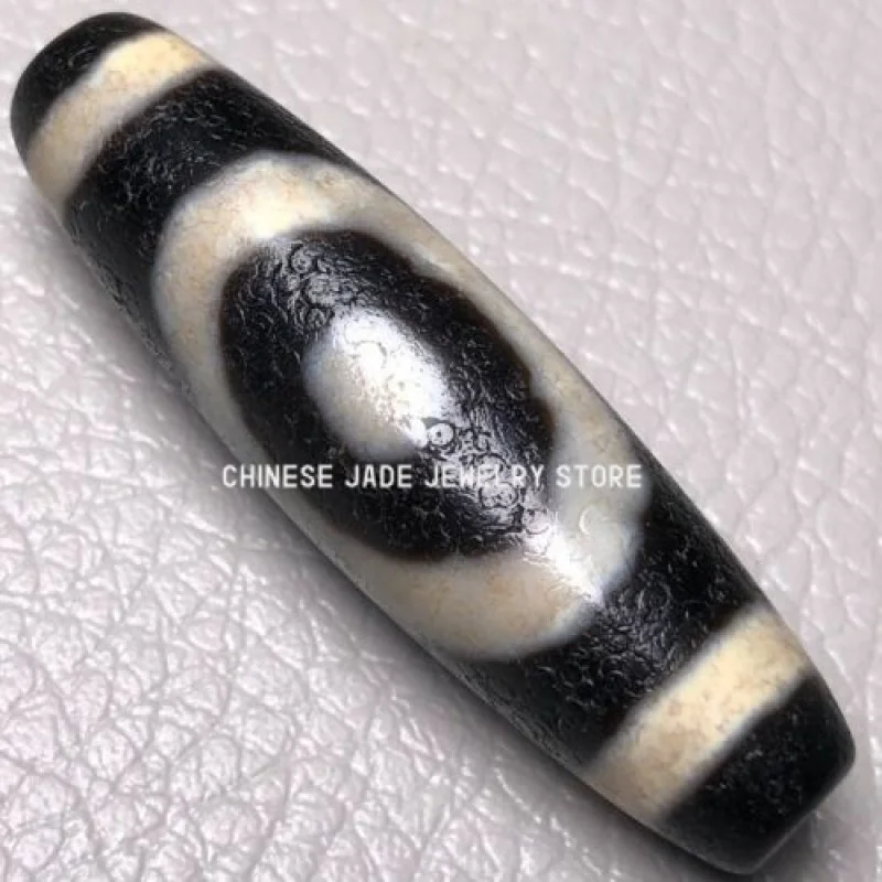 

Tibetan Buddhism Tantra Old Agate DZI Beads 1 Eye Totem Amulet Pendant GZI 43 × 12