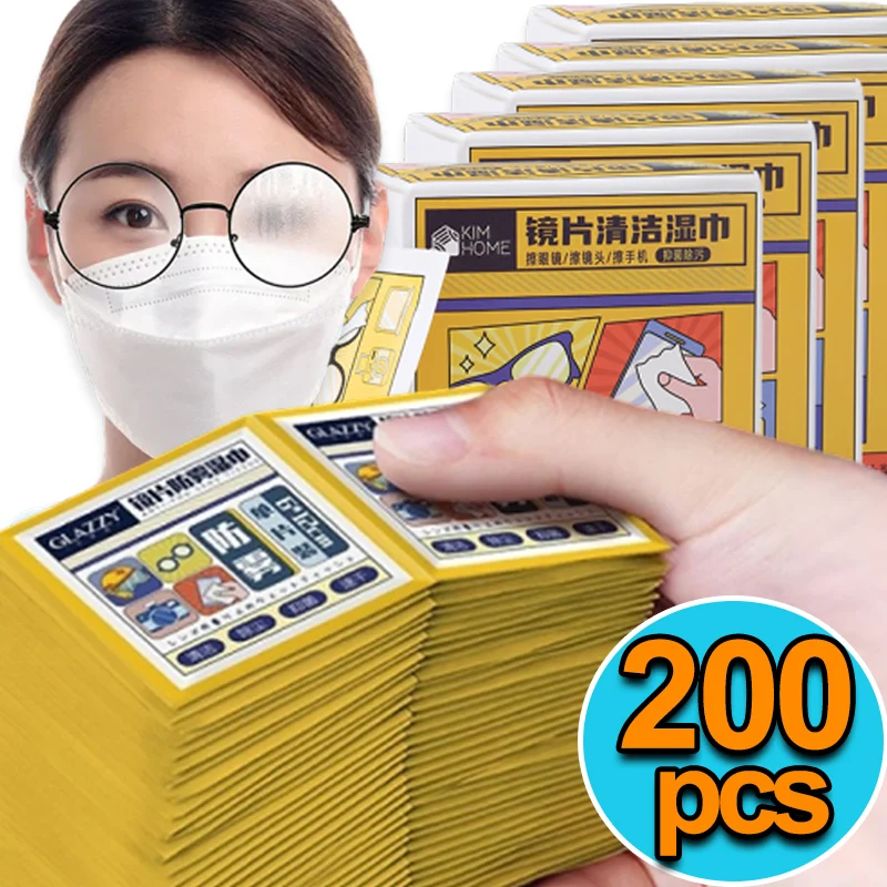 10/200pcs High Quality Cleaning Cloth Glasses Cleaner Cleaning Cloth for Glasses Cloth Len Phone Screen Cleaning Wipes Wholesale