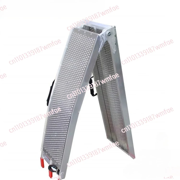 

Shipping Motorcycle Portable Foldable Aluminum Alloy Ramp Aluminum Ladder Hauling Aluminum Slope Frame Heavy Locomotive Transpor