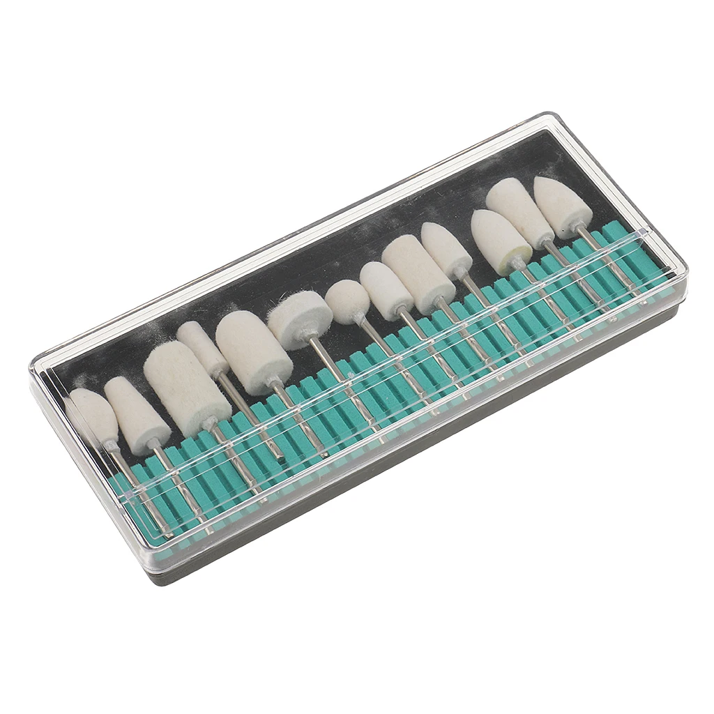 Lot de 13 têtes de ponçage pour ponceuse à ongles électrique, accessoire de manucure, polissage, nail art