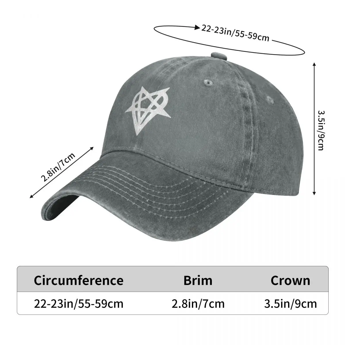 Retro Destroy Lonely Heartagram Baseball Caps Men Women Distressed Washed Sun Cap Hip Hop Outdoor Travel Adjustable Fit Caps Hat