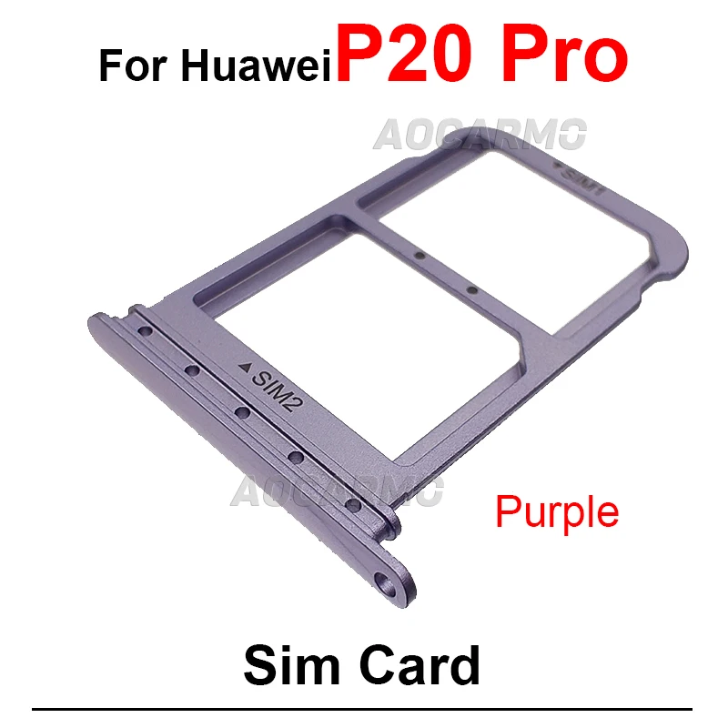 1 Buah untuk Huawei P20 Lite Pro P20Lite Tempat Slot Tray Kartu SIM P20Pro Suku Cadang Pengganti