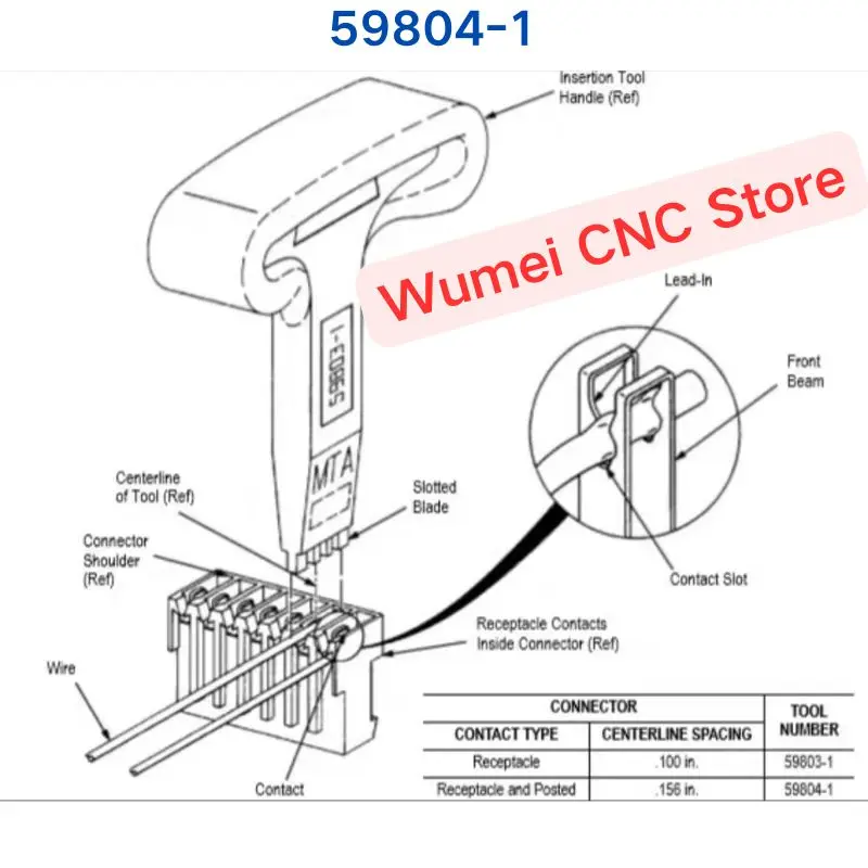 Brand new inventory For TE/AMP 59804-1 insertion tool for 3.96mm pitch MTA156 piercing connector