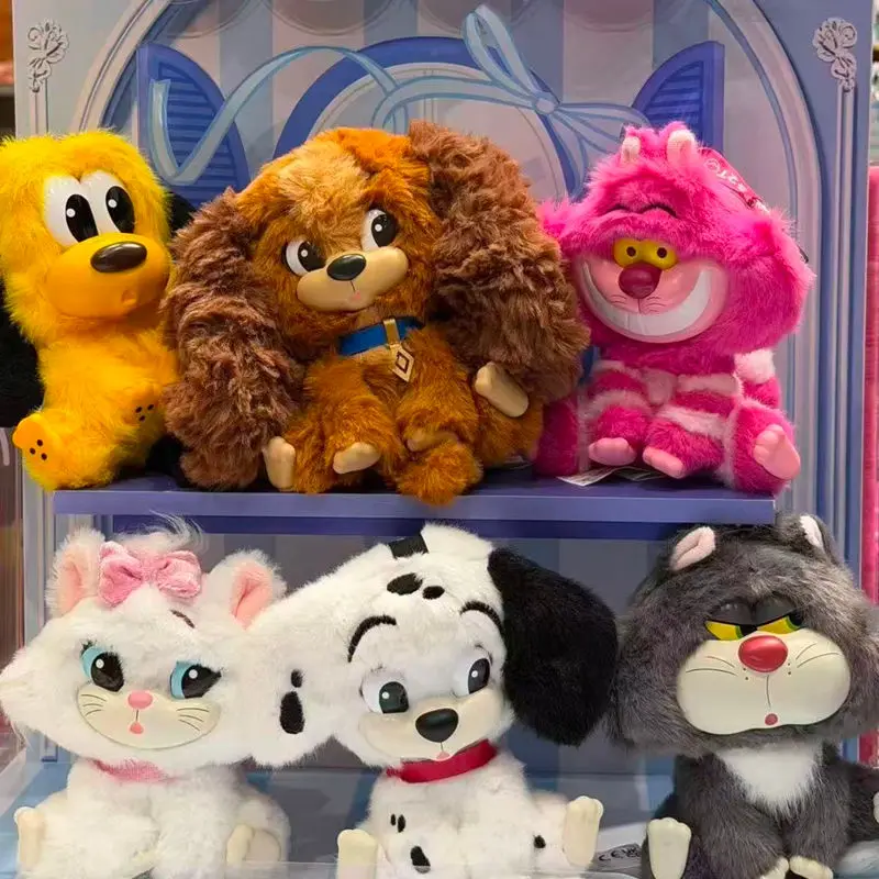Genuine 52TOYS Cats & Dogs Friends Series Squeaky Bag Charm Blind Box Marie Cat Cheshire Cat Lady Pluto Puppet Pendant Gift