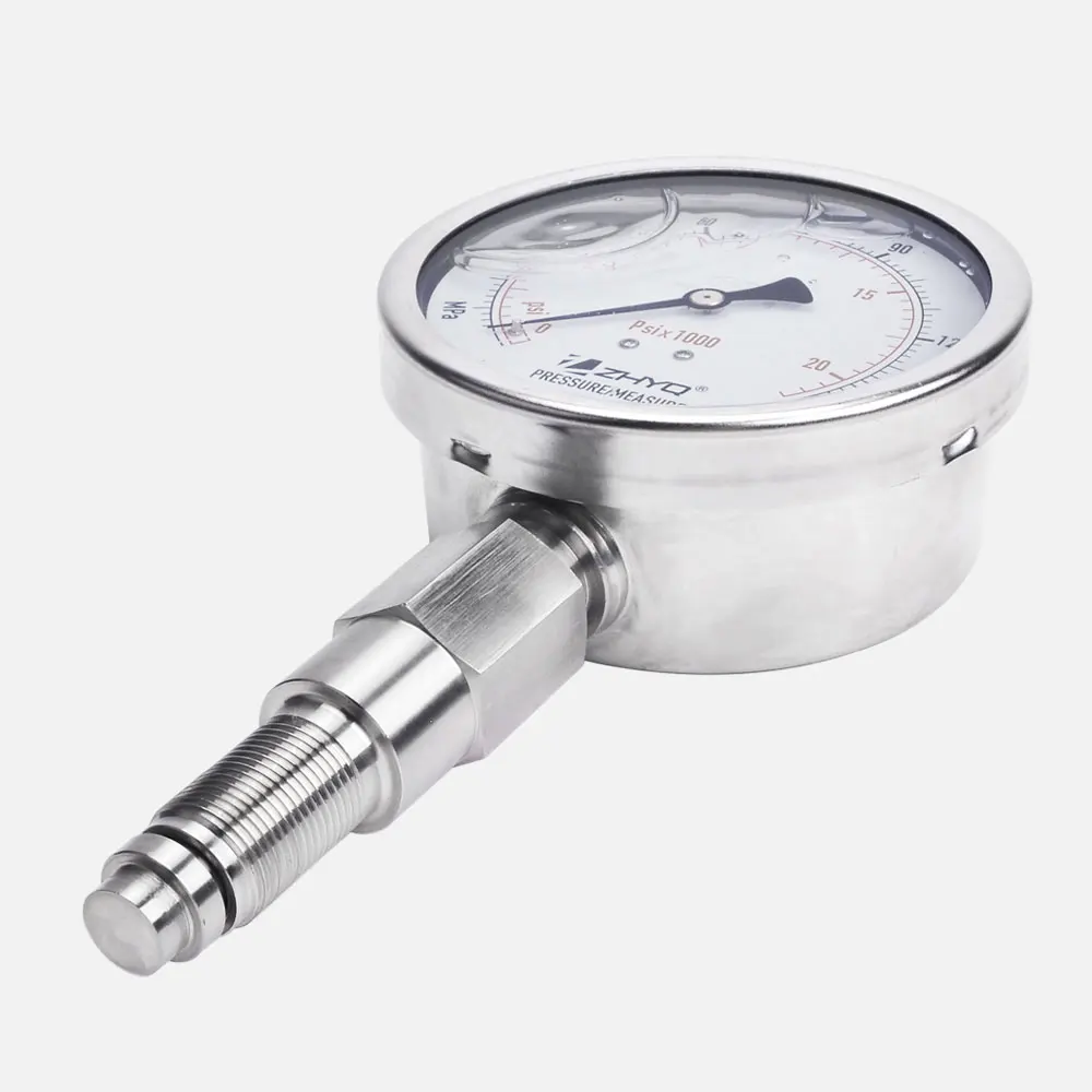 Oil Filled 0-1MPa-150MPa Sanitary Shockproof Manometers Anti-shock Diaphragm Homogenizer Pressure Gauge