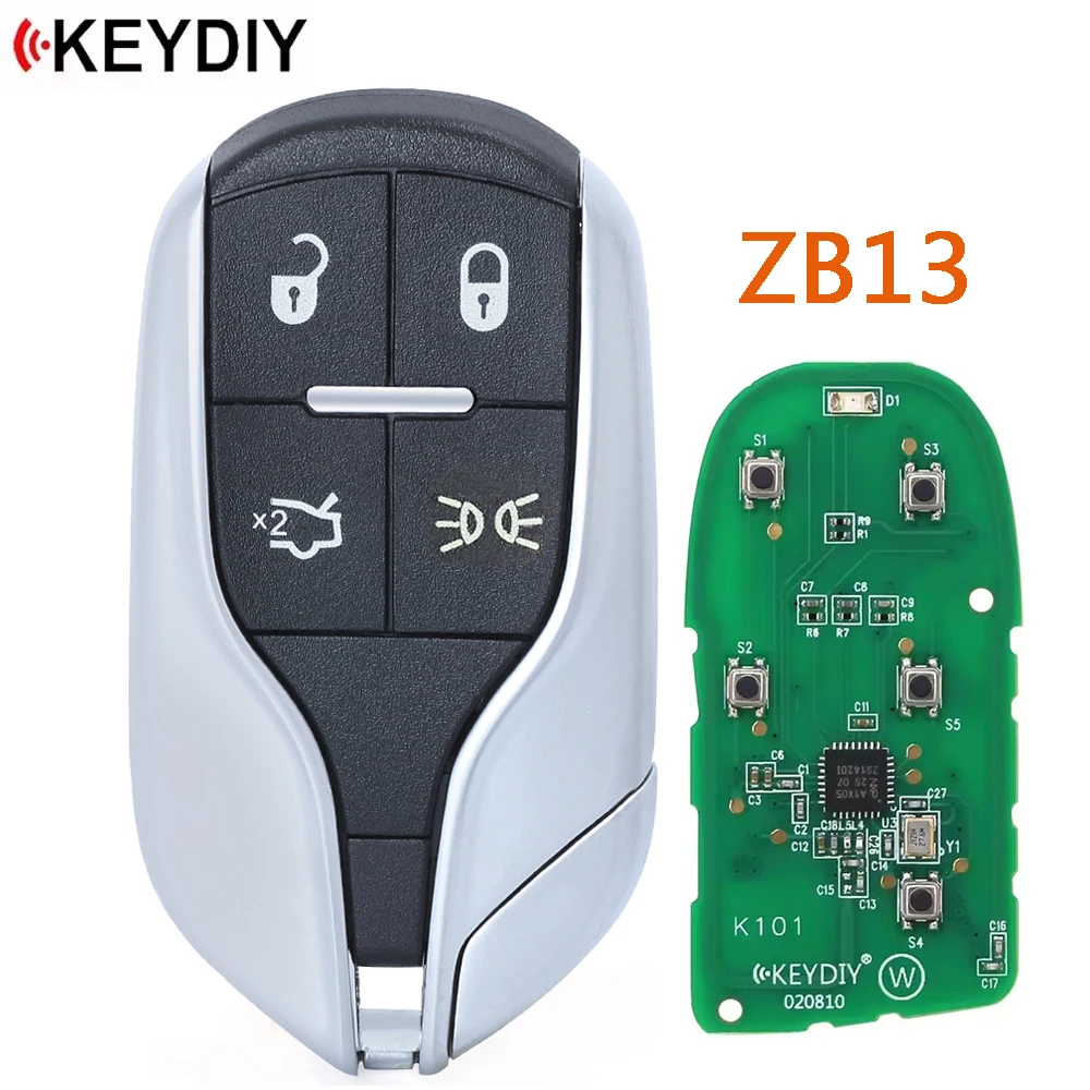 1 Piece KEYDIY ZB13 Smart Universal Remote Key KD 4 Buttons for Maserati Style for KD900/KD-X2/KD MINI Key Programmer