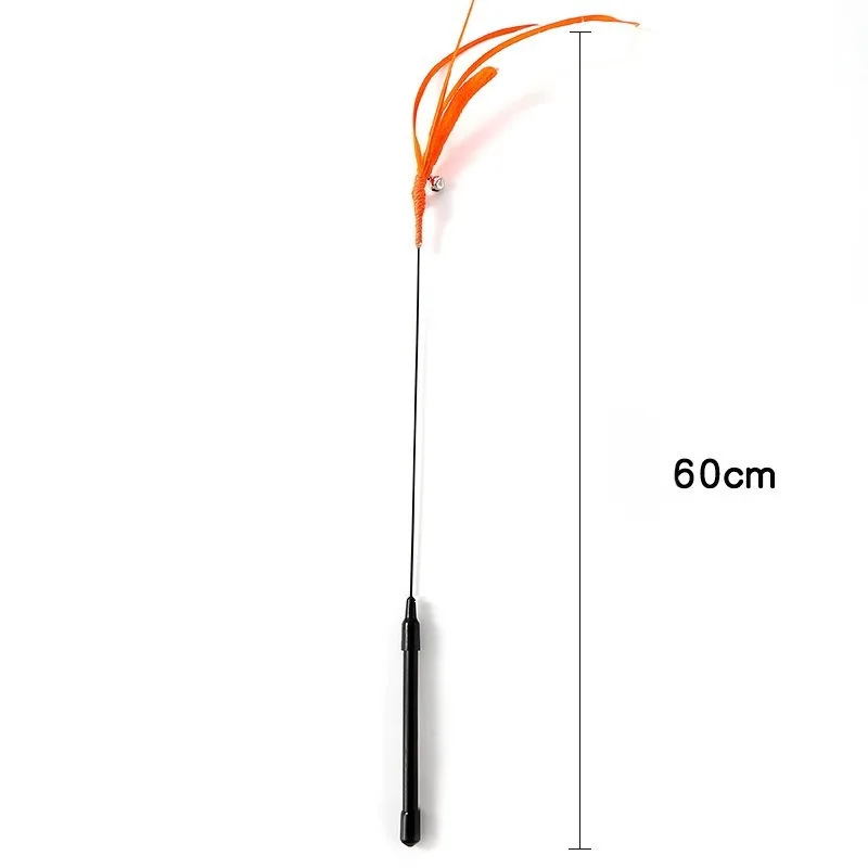 القط إغاظة عصا لدغة مقاومة القطب الطويل الذاتي مهدئا أداة الكلب حكيم ريشة الذيل العشب القط لعبة الصوت التفاعلية مستلزمات الحيوانات الأليفة