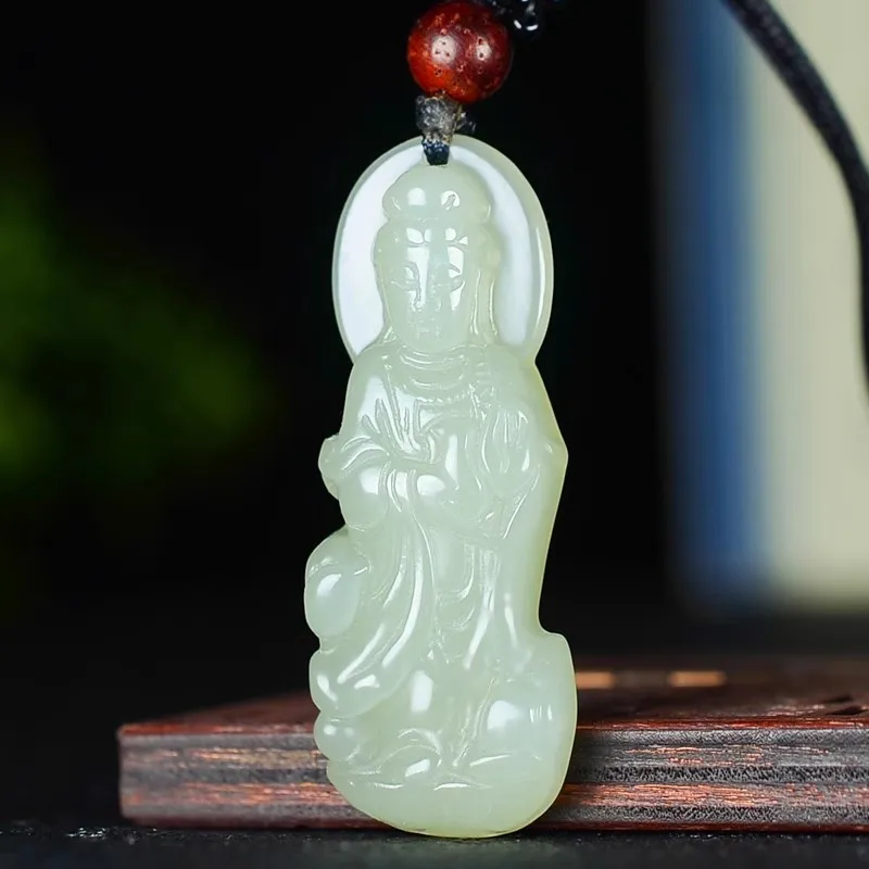 Stimulation Hetian Jade Guanyin Bodhisattva