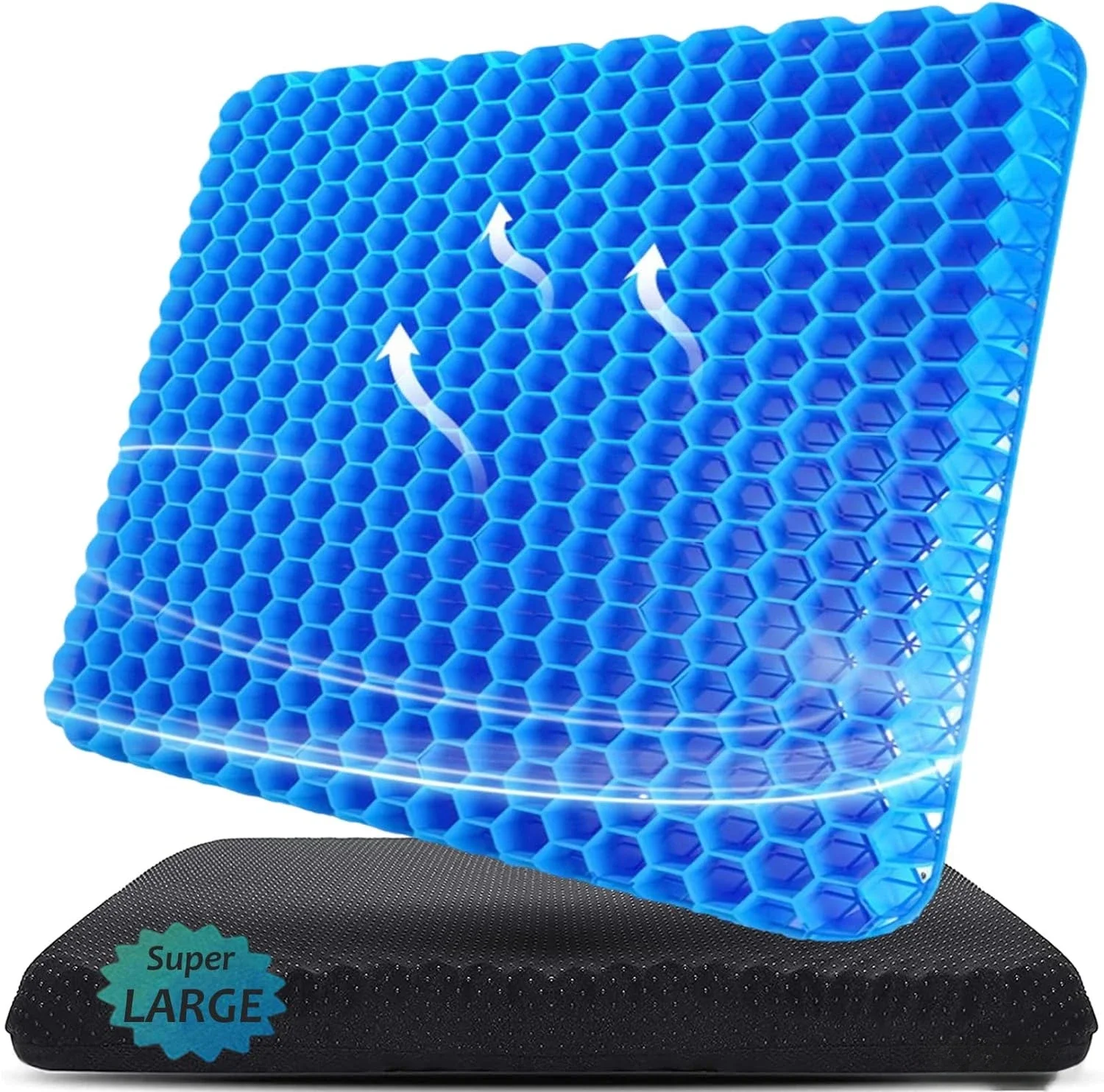 Gel Seat Cushion Summer Breathable Honeycomb Design For Pressure Relief Back Tailbone Pain - Home Office Wheelchair Chair Cars