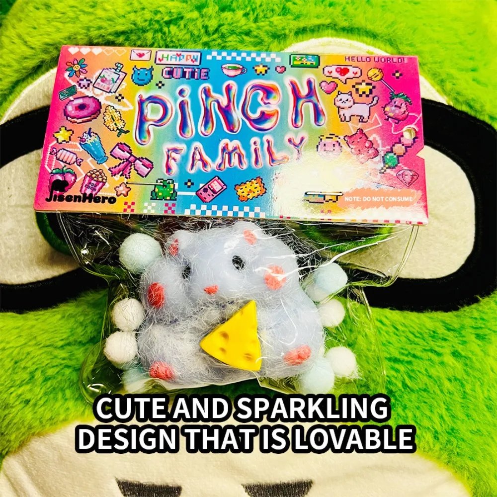 New TPR Hamster Squeeze Toys Slow Rebound Flocking Hamster Decompression Toys Cute Mini Hamster Vent Toy Adult