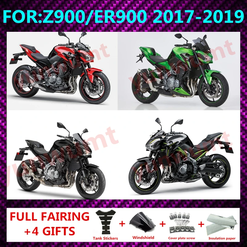 

Motorcycle Full Fairing Kit Injection mold Bodywork fit For Kawasaki Z900 ZR900 2017 2018 2019 17 18 19 body kits fairings zxmt