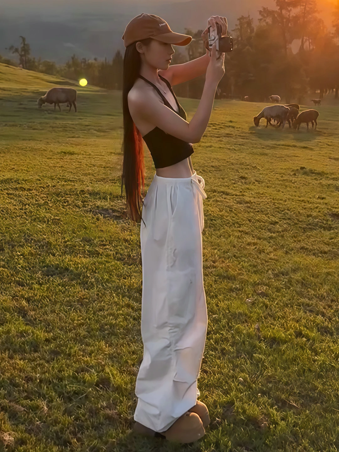 

White High Waist Wide Leg Straight Cut American Retro Climbing Sports Pants Qui Dry Women's Workwear Trousers Summer 2026