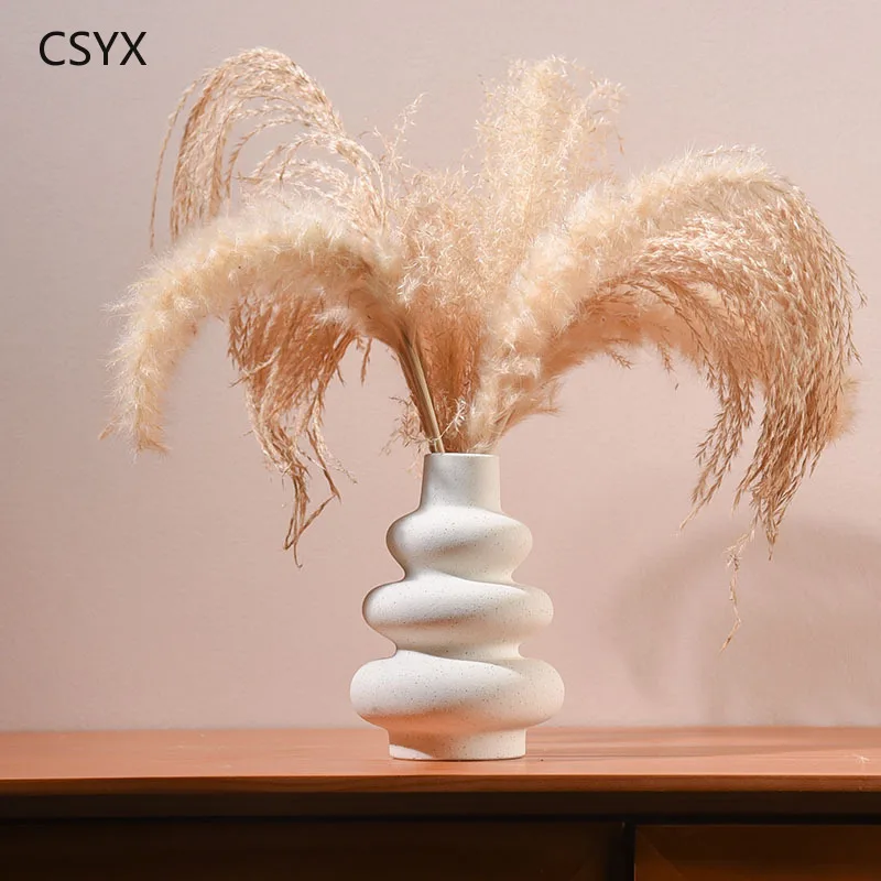 

Ceramic vase frosted high-end decorative ornament ins dried flower arrangement soft decoration