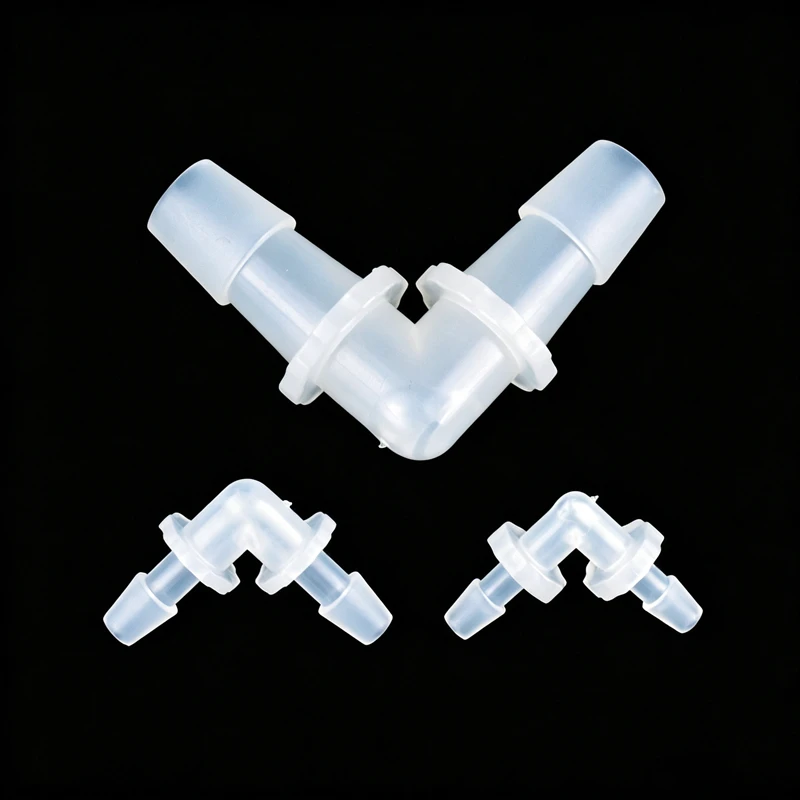 5~200pcs 1.6~11.1mm PP Equal Dia Elbow Connectors Medical Hose Joints Aquarium Fish Tank Pagoda Joint Air Pump Aerator Fittings