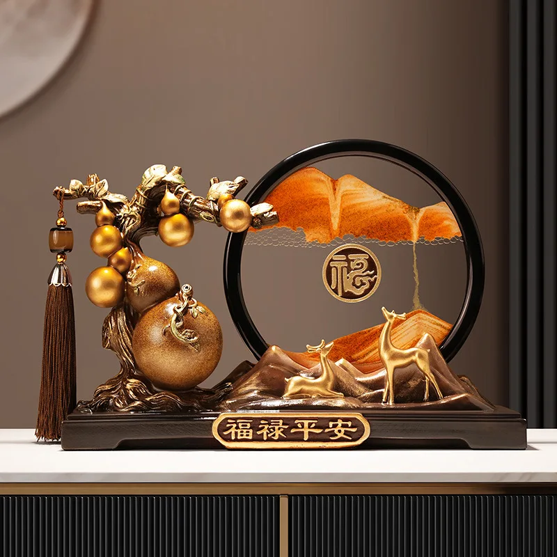 

Creative new Chinese-style Fulu quicksand painting porch living room office decoration decoration housewarming gift