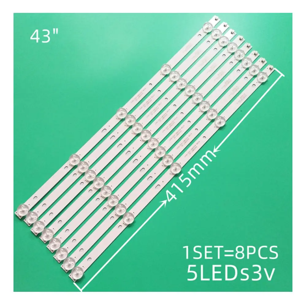 80pcs/Lot LED Strip Light for 43PFT4001 43PFT6100S 43PHT4001 43PFF5459 42PUF6052 TH-43C500C K420WD7 4708-K420WD-A3213K01