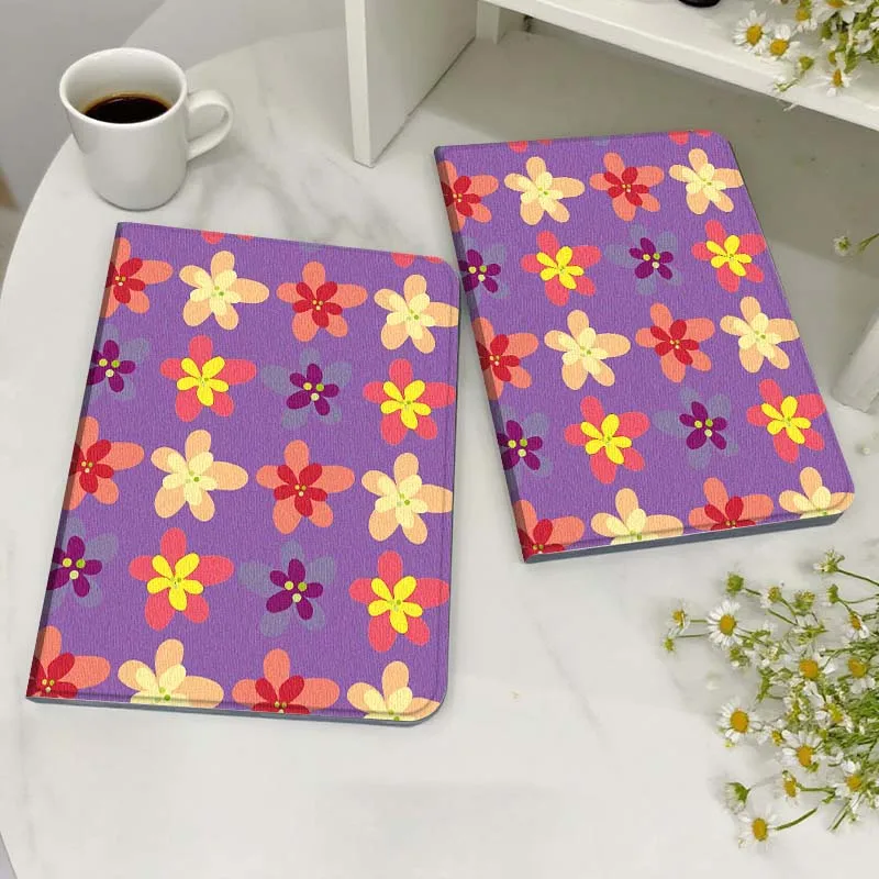 

Чехол с розово-фиолетовым цветочным узором для планшетов Honor MagicPad MatePad M5 8 9 2 3 10 12 X V7 V8 X8 X9 V9 GT X9a GT2 S Air Pro