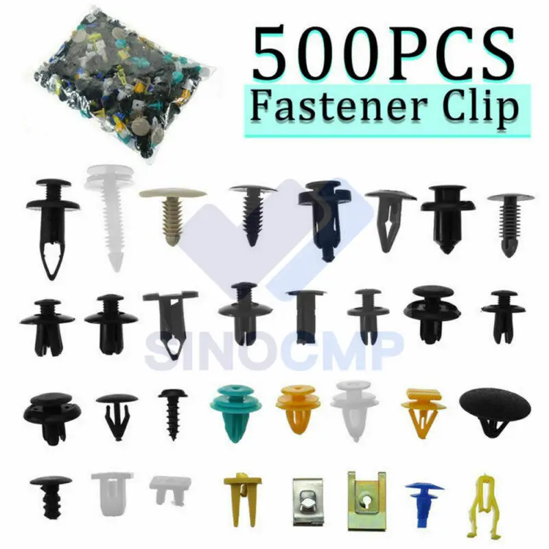 500X Plastic Car Body Push Pin Rivet Fasteners Trim Moulding Clips Screw Driver Automotive Interior Products