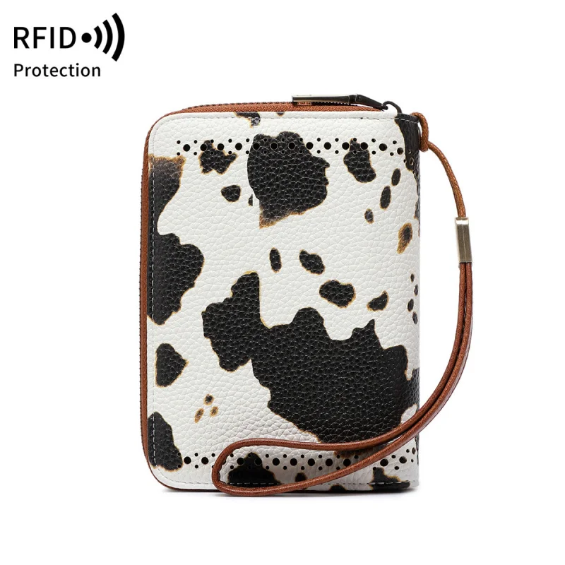 Western RFID Blocking Organ PU Leather Women Wallet Fashion Large Capacity Multi-functional Purse for Ladies