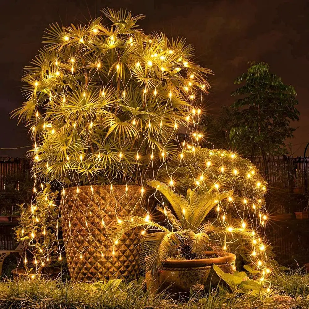 

96/192 LEDs String Lights Net Mesh Fairy String Lights Outdoor Waterproof Decor Lights For Weddings, Parties,Brithday, Xmas Tree