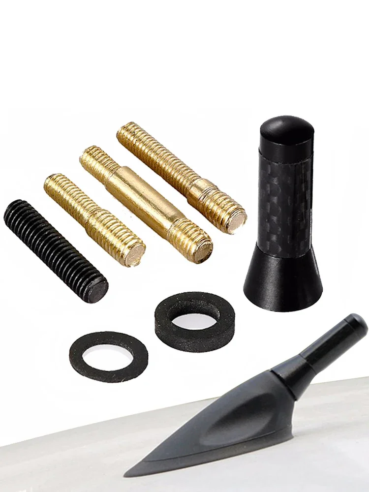 Carbon Fiber Screw Metal Antenna para Benz, Short Stubby Mastro, Car Styling, Roof Antenna, Enhanced